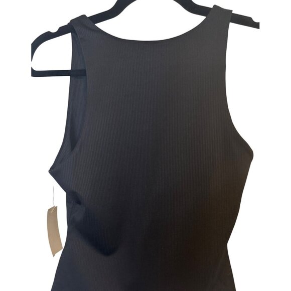 NWT BP. XXS Black Ribbed Sleeveless Thong Bodysuit High-Cut Leg & Scoop Neckline - Picture 6 of 10